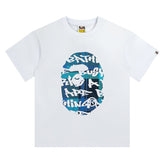 BAPE Stroke Camo By Bathing Big Ape Head T-Shirt