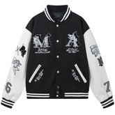 AMIRI Angel Branded Woven Varsity Jacket