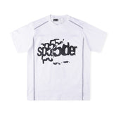 Sp5der Contrast Stitch Slub Tee