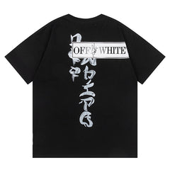 OFF WHITE Type Sticker black t-shirt
