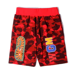 BAPE Color Camo Shark Sweatshorts
