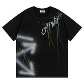 Off White Arrow Pattern Printed T-Shirt