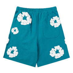 Denim Tears The Cotton Wreath Shorts Lake blue