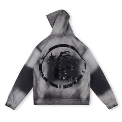 Hellstar Studios Grey Vintage Logo Washed Hoodie
