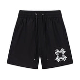 AMIRI Straight-Leg Mid-Length Logo-Print Swim Shorts