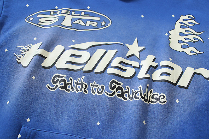 Hellstar Racer Hoodie Vintage Blue