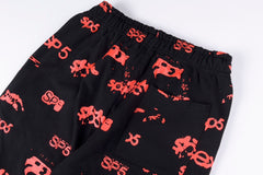 SP5DER graphic-print "Black" Track Pants