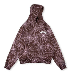 Sp5der AOP Hoodie Brown
