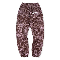 Sp5der AOP Sweatpants Brown