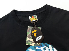 BAPE Stroke Camo By Bathing Big Ape Head T-Shirt