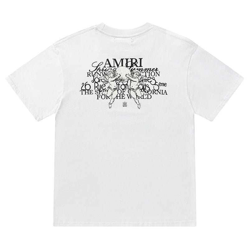 AMlRl Crew Neck Unisex Street Style Plain Cotton T-Shirt