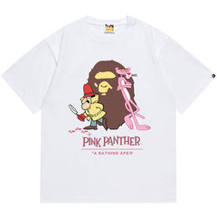 BAPE X PINK PANTHER APE HEAD TEE