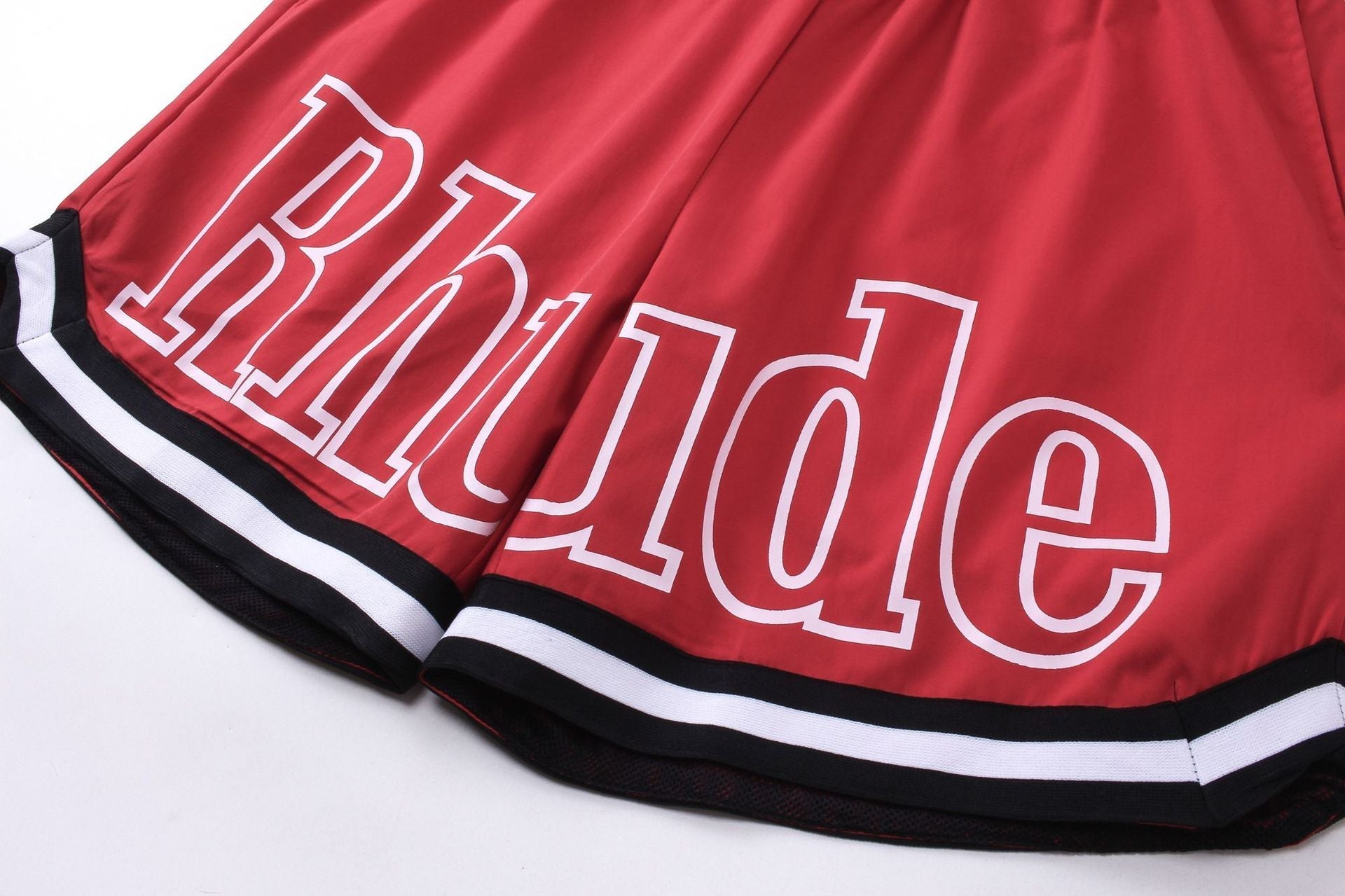 RHUDE Court logo-print woven Shorts