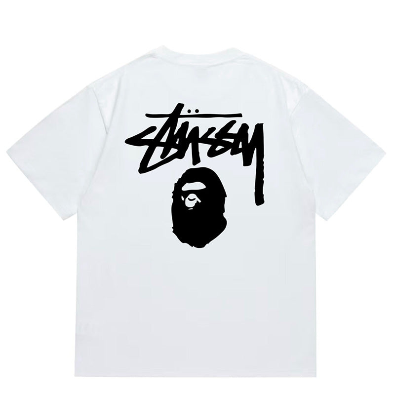 BAPE X Stussy Basic Pigment Dyed Tee