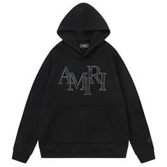 AMIRI Staggered Logo-Patches Hoodies