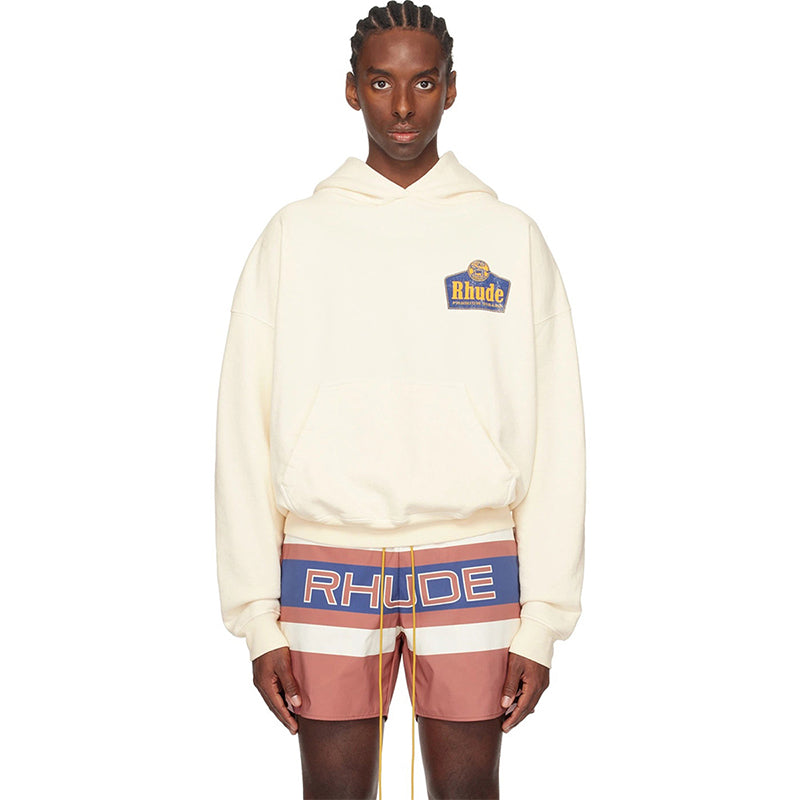 RHUDE Logo-Print Cotton Hoodie