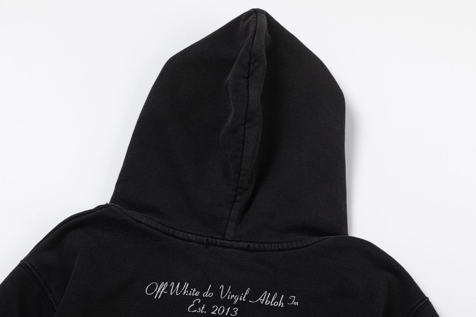 Off White Logo Drawstring Hoodie