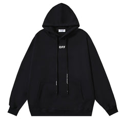 Off White Logo Drawstring Hoodie