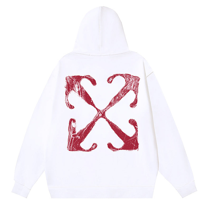 Off White Logo Drawstring Hoodie