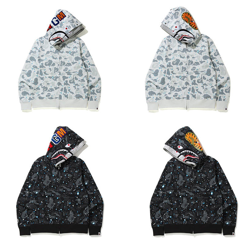 BAPE Space Camo Shark WGM Full-Zip Hoodie