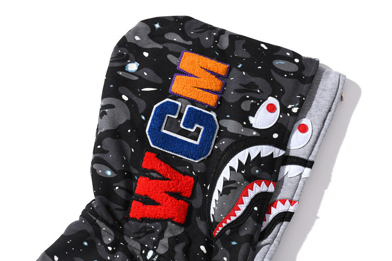 BAPE Space Camo Shark WGM Full-Zip Hoodie