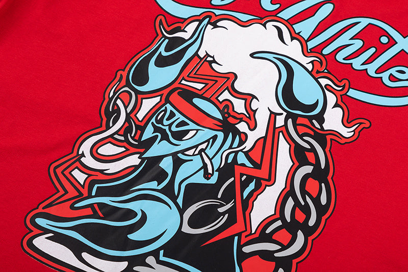 OFF WHITE Scorpio Skate Cotton Graphic T-Shirt