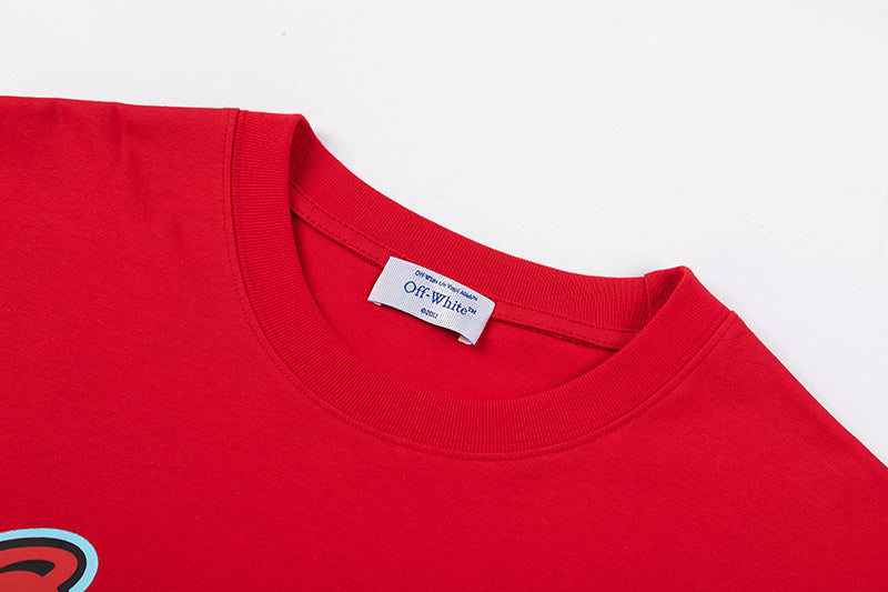 OFF WHITE Scorpio Skate Cotton Graphic T-Shirt