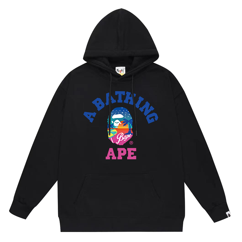 BAPE Ape Head Letter Pattern Print Hoodie