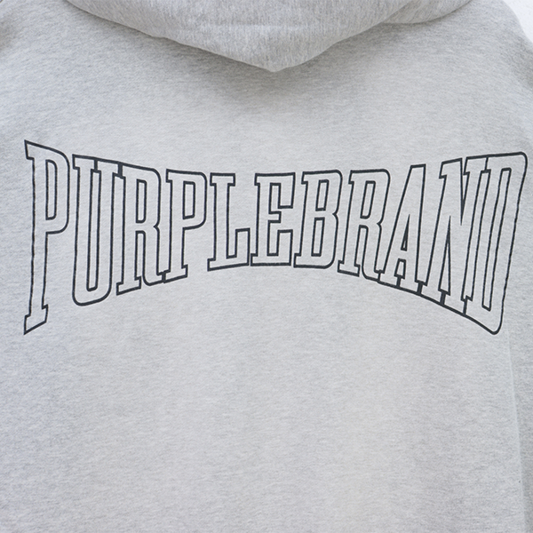 Purple Brand Logo Printed Hoodies