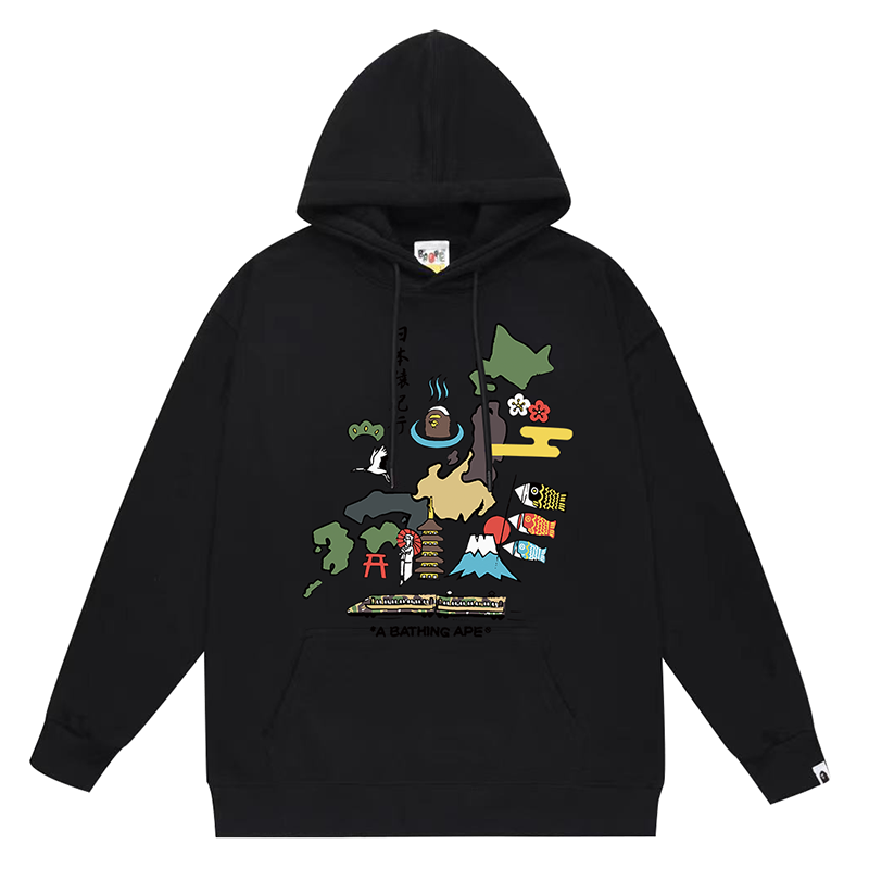 BAPE Ape Head Cartoon Pattern Print Hoodie