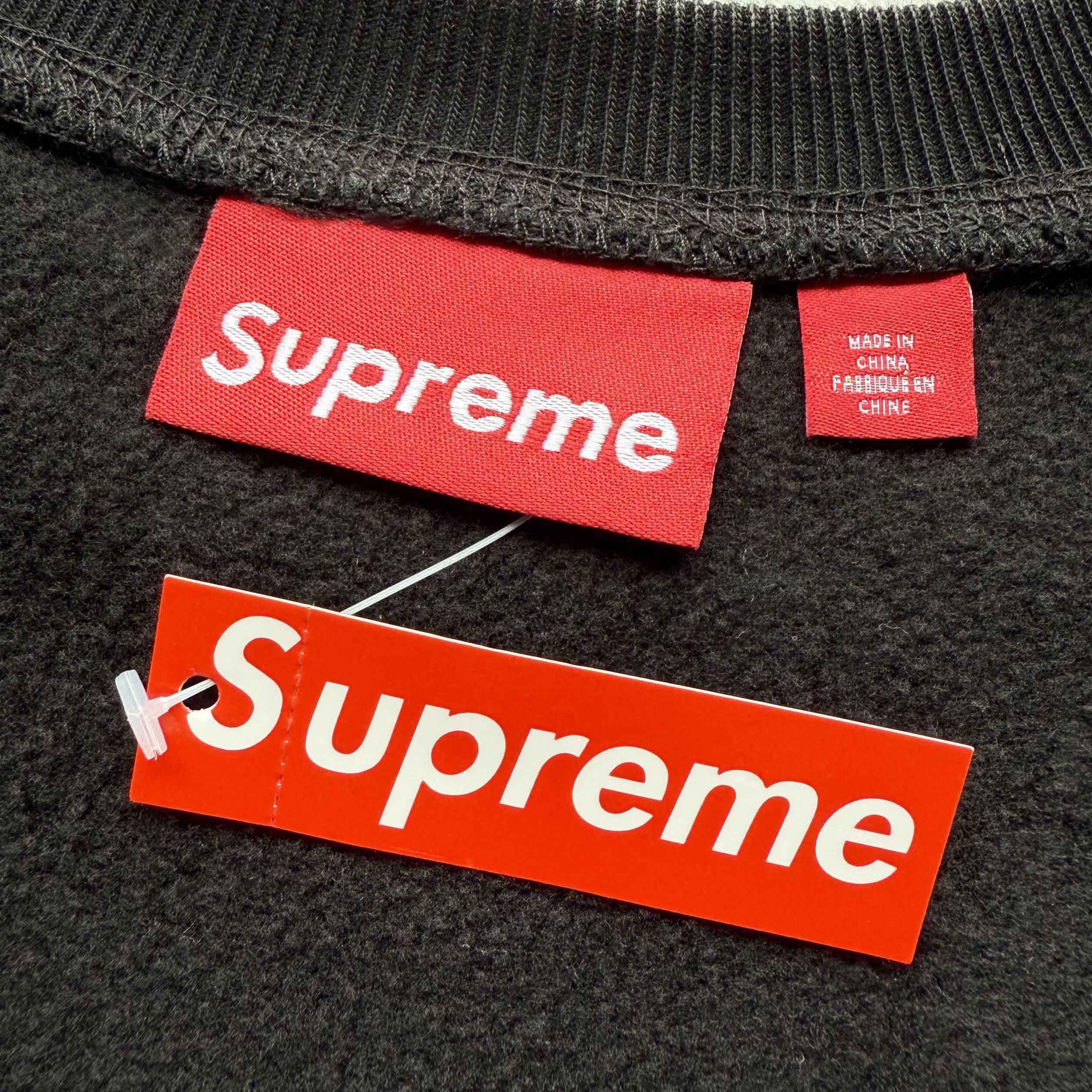 Supreme 25SS Washed Box Logo Crewneck Sweatshirts