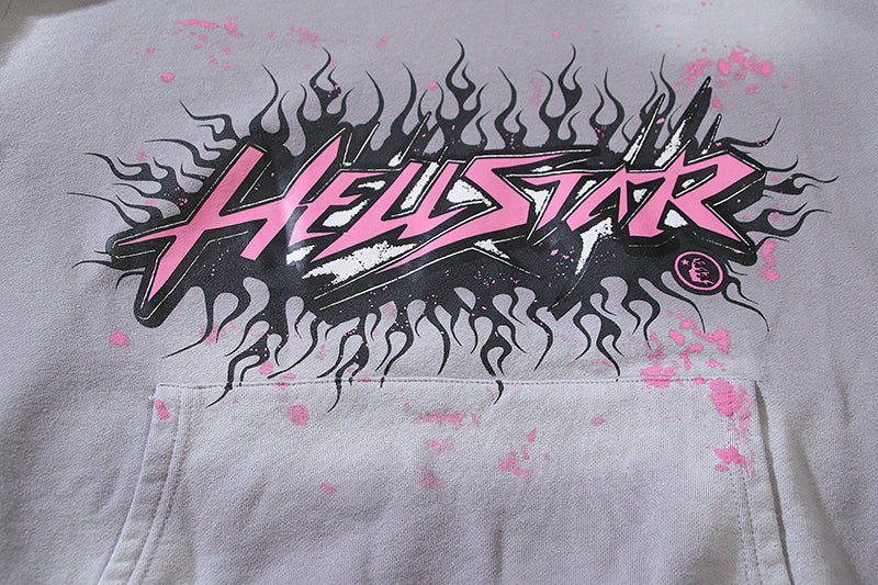 Hellstar Sport Hoodie Grey pink