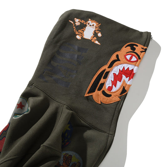 BAPE Shark Tiger Head Zipper Hoodie