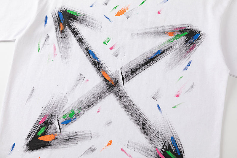 Off White Arrow Pattern Printed T-Shirt