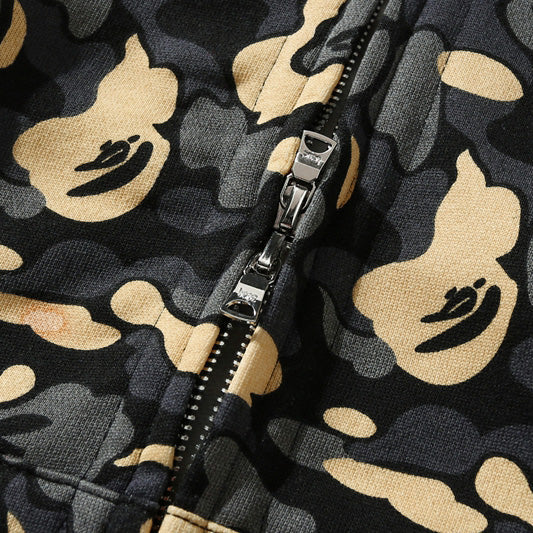 BAPE Camo Shark Zipper Double Hoodie