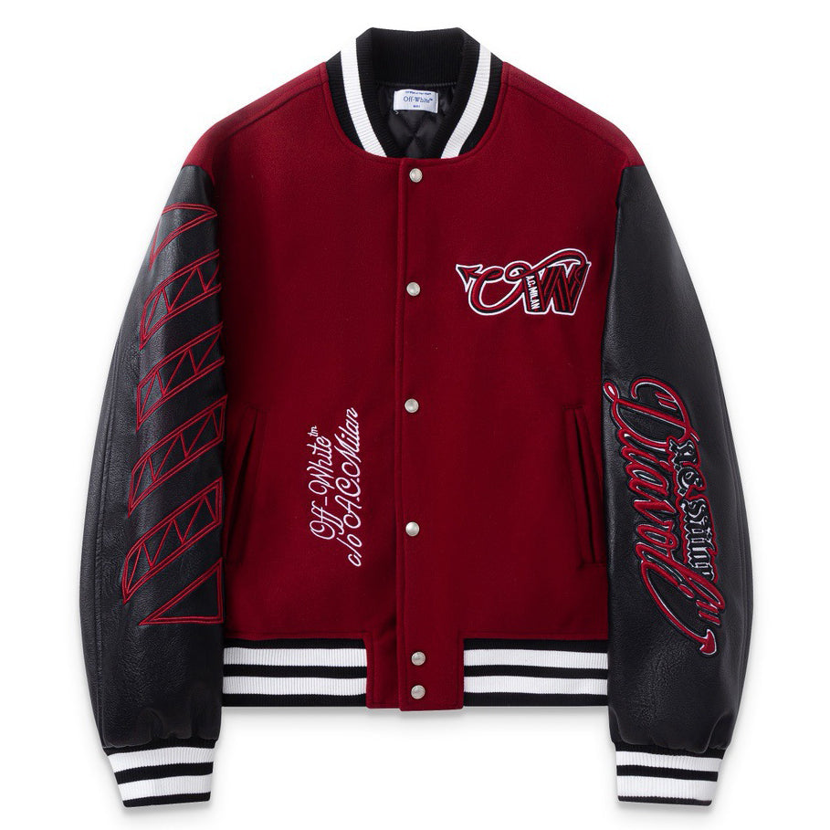 Off White AC Ml O novo casaco varsity jacket
