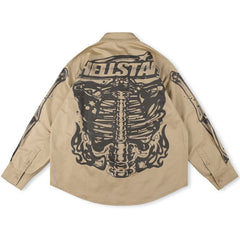 Hellstar Skull Print Shirt Jacket