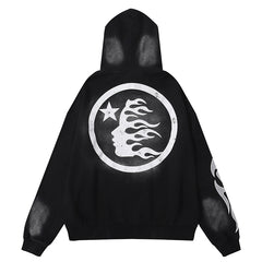 Hellstar Fire Hoodie Logo Black