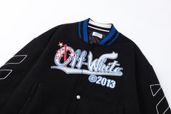Off White Logo Embroidered Jacket