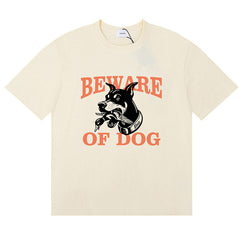 RHUDE Warning Logo Cotton Short-Sleeve T-Shirts