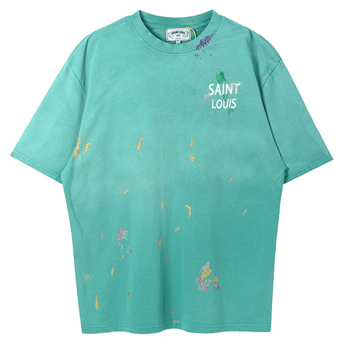 Saint Louis Letter Logo Print T-Shirt