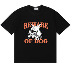 RHUDE Warning Logo Cotton Short-Sleeve T-Shirts