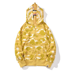 Bape camo double shark full zip hoodie