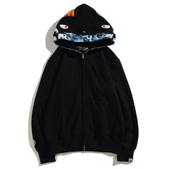 Bape shark full zip double hoodie