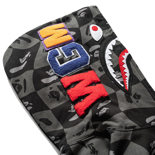 BAPE Gray Shark Zipper Hoodie