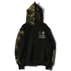 BAPE Camo Shark Zipper Hoodie