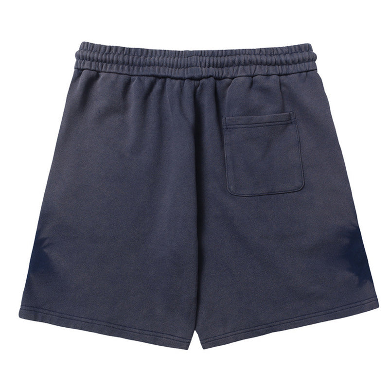 LANVIN Splash ink sports Shorts Navy blue