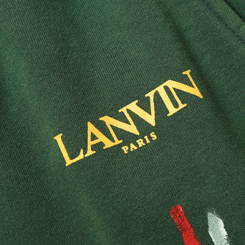 LANVIN Splash ink sports Shorts Green