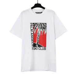 Palm Angels Ski Club-print Cotton T-shirts