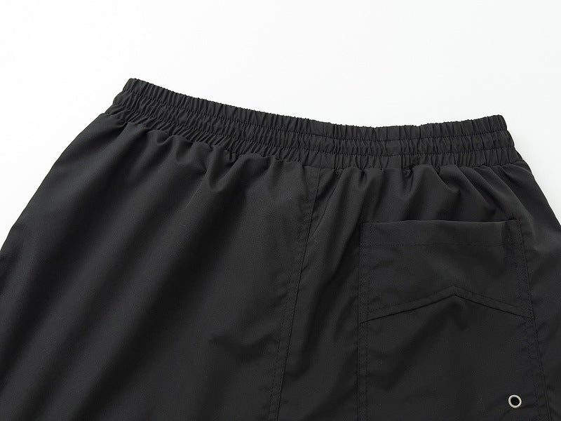 RHUDE track shorts logo embroidered board shorts